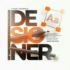 an image of a poster with pencils and paper on the side that says de sie ner