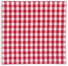 a red and white checkered table cloth