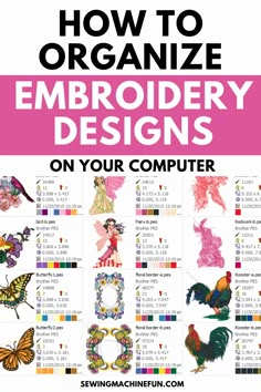 how to organize embroidery designs on your computer