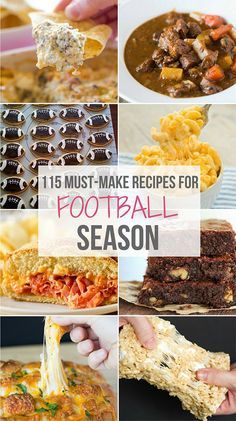 the ultimate collection of 15 must - make recipes for football season