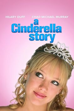 a blonde woman wearing a tiara on top of her head with the words la cinderella story in front of her face