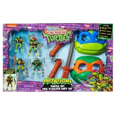 the teenage mutant ninja toys are in their package