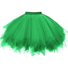 Women's Short Vintage Ballet Skirt Dark Green 100% Polyester Imported Elastic Closure Low Temperature Iron Material: Tulle Waist Size: S/M:60-80cm, L/Xl:80-100cm, Xxl: 100-204cm Length Form Wait To Hem: 15.7"-18"(40-45.45cm),Knee Length The Tutu Skirt Can Be Worn Under Various Dress Or Wearing As Is Or Used For Embellishing And Decorating The Item Is Flat Packed When Post, Please Iron Under Warm And Low Temperature To Ease The Crease. Diy Tulle Skirt, Tulle Petticoat, Green Tutu, Vintage Ballet, Skirt Tulle, Midi Flare Skirt, Bubble Skirt, Half Slip, Rockabilly Dress