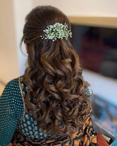 Reception Hairstyles, Hair Style On Saree, Hair Style Vedio, Open Hairstyles, Long Hair Wedding Styles