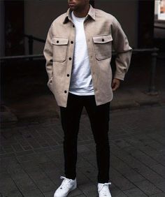 Mens Fall Street Style, Tommy Clothes, Retro Jackets, Mens Jackets Fall, Mens Business, Japan Outfit, Simple Fall Outfits, White Shirt Men, Retro Jacket