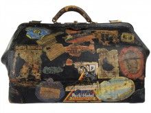 Vintage 1930's Leather Travel Duffel Suitcase with Stickers - SOLD! Suitcase With Stickers, Buy Stickers, Aesthetic Bags, Travel Duffel, Summer Inspiration, Leather Travel, Suitcases, Louis Vuitton Speedy Bag, Vintage Travel