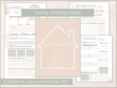 the family meeting guide is shown in this image