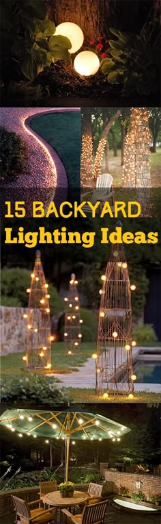 backyard lighting ideas that are easy to do in the evening or at night, and can be used as an outdoor light fixture