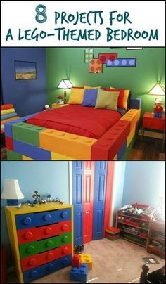 there are 8 projects for a lego themed bedroom