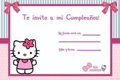 a hello kitty birthday party certificate