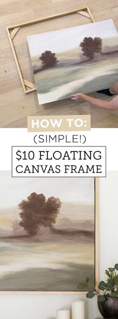 how to simple oil painting with canvas frame