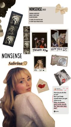 a collage of photos and pictures with the words nonsense on them