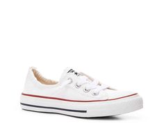 Converse Chuck Taylor All Star Shoreline Slip-On Sneaker - Women's Women's Shoes | DSW White Chuck Taylors, White Chucks, Cheap Sneakers, Summer Romance, White Converse, Converse Sneakers, Cheap Shoes, Converse Chuck Taylor All Star, Spring Shoes