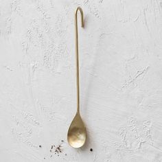 Forged Brass Long Stirring Spoon Spoon Handles, Brass Utensil Rod, Hand Forged Kitchen Utensils, Snuff Spoon, Brass Spoon, Brass