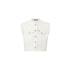 LOUIS VUITTON® - Frayed Hem Sleeveless Denim Jacket - White Louis Vuitton Clothes, Sleeveless Denim Jacket, High Fashion Clothing, Louis Vuitton Gifts, Louis Vuitton White, Louis Vuitton Official Website, High Fashion Women, High Fashion Outfits, Louis Vuitton Official