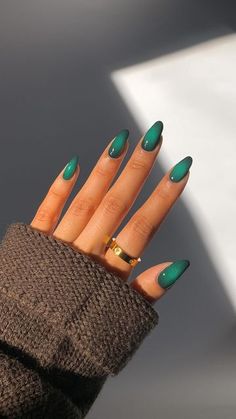 𝗖𝗲𝗿𝗶𝘀𝗲 ♡ on Instagram: "irrevocably in love w thesee 🌲🛻✨ sponges, brushes & acetone linked in my storefront under ‘nail art’* *affiliate using @OPI black onyx, leaf by example, im yacht leaving _____ #Nails #nailart #naildesigns #nailtrends #nailinspiration #nailinspo #nailideas #naturalnails #diymanicure #diynails #fallnails #fallmood ##fall2023 #fallbeauty #90sfashion #indiesleaze #twilight #halloweennails #aestheticnails #nailartvideos #auranails #ombrenails #gradientnails #beautyhacks #nailvideos #satisfying" Twilight Nails Ideas, Nail Art Trends 2024, Hozier Nails Ideas, Twilight Inspired Nails, Twilight Nails Aesthetic, Dark Green Aura Nails, Simple Nails Solid Colors, October 2024 Nails, 2 Different Color Nails