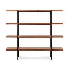 Reclaimed Teak High Shelf - Hausful - Modern Furniture, Lighting, Rugs and Accessories (4470221406243) Modern Bookcase Design, Media Storage Unit, Air Design, Contemporary Bookcase, Tidy Room, Wood Bookshelves, Wood Bookcase, Media Storage, Functional Furniture