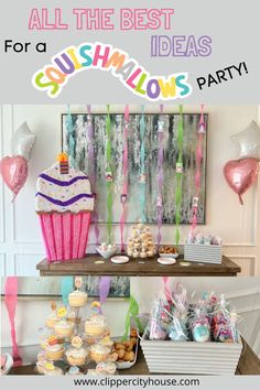 squishmallow birthday party decorations Squishmallow Birthday Party Treats, Squishmallow Game Ideas, Squishies Birthday Party Ideas, Squishmallow Diy Party, Squishmallow Dessert Table, Diy Squishmallow Party Decorations