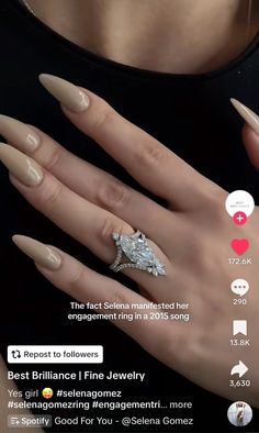 a woman's nails and manies are shown with the texting below them