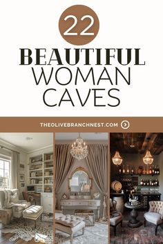 two beautiful woman caves with the words 22 beautiful woman caves above them and below it