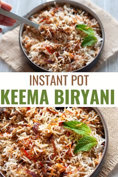 Keema biryani is a scrumptious rice dish made with ground beef, mutton or lamb. Cook the keema in your instant pot, then layer it with spiced, aromatic rice for a magnificent biryani. Learn how to make it with this recipe! Instant Pot Paneer, Parsi Recipes, Paneer Biryani, Biryani Recipes, Whole Spices, Pakistani Recipes