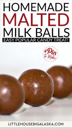 homemade malted milk balls with text overlay