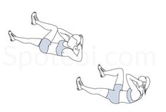 two people are doing exercises on their stomachs