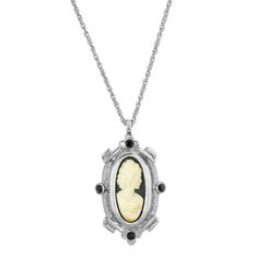 Vintage Style Black and White Oval Cameo Pendant Necklace 18 Inch Channel Jewelry, Cameo Pendant Necklace, Chic Fashionista, 1928 Jewelry, Vintage Inspired Jewelry, Cameo Pendant, Ornate Frame, Crystal Necklace Pendant, Art Deco Inspired