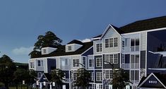 an artist's rendering of a row of apartment buildings