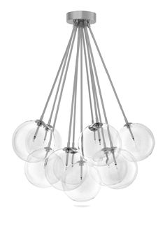 Silver 11-Light Ceiling Lamp | Eichholtz Molecule | OROA Glass Cleaning Solution, Bronze Highlights, Lustre Design, Silver Vase, Multi Light Pendant, Glass Globes, Sputnik Chandelier, Bedroom Refresh, Equalizer