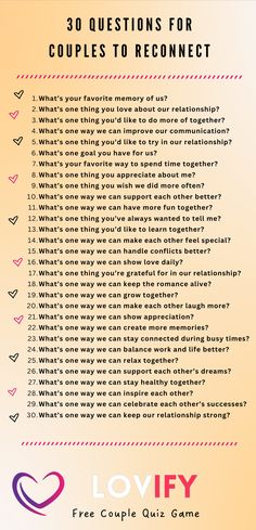 Questions for Couples to Reconnect Deep Conversations For Couples, Questions To Reconnect With Husband, Things To Do With Your Partner, Questions For Couples To Reconnect, Relationship Reset, Deep Questions For Couples, Question For Couples, Couple Conversations, Love Games For Couples