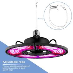 an image of a light fixture with the words adjustable rope above it and below it