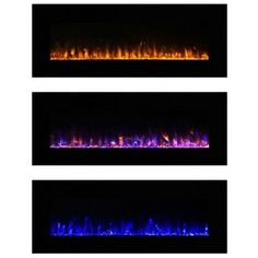 two different colored flames in the dark, one blue and one red with black background