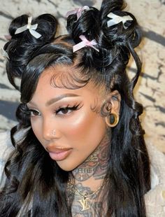 Baddies Hairstyle, Y2k Hairstyles, Birthday Hairstyles, Birthday Hair, Have Inspiration, Hair Laid, Dope Hairstyles, Baddie Hairstyles, Makati