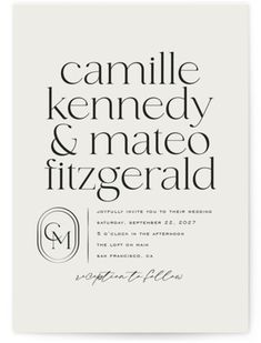 Modern design Modern Wedding Monogram, Gatsby Wedding Invitations, Bold Wedding Invitations, Retro Wedding Invitations, Cape Town Wedding, Grand Wedding, 2025 Wedding, Great Gatsby Wedding, Modern Monogram