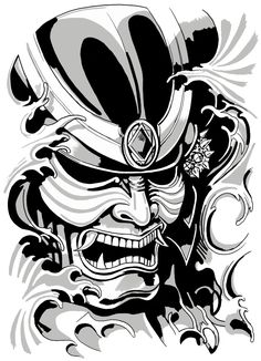 a drawing of a clown's face in black and white