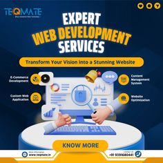 an advertisement for web development services