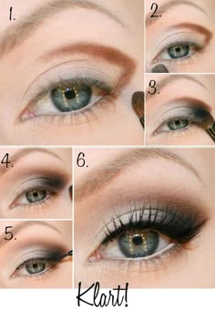 eye make up tutorial Brown Eyeshadow Tutorial, Make Up Mata, Prom Ponytail, Seductive Eyes, Eyeshadow Colors, Hair Prom