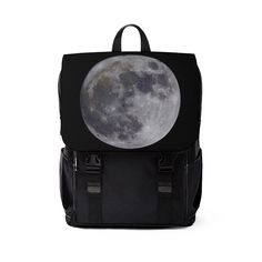 Moon Shoulder Backpack School College Supplies Bag Purse Goth Gothic Witch Wiccan Pagan Nu Goth Back Pack Oc Style, Alternative Accessories, Perfect Capsule Wardrobe