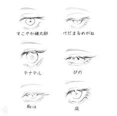 the different types of eyes in japanese