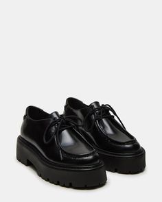 RIKKI Black Box Platform Loafer | Women's Loafers Platform Loafers Outfit, Loafer Outfits Women, Loafers Aesthetic, Loafers Steve Madden, Doc Martens Loafers, Loafer Outfits, Steve Madden Loafers, Jean Shoes, Loafers Outfit