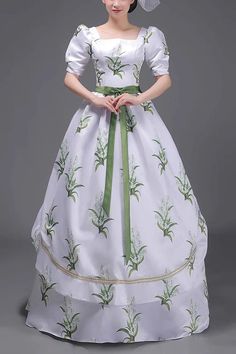 Fabric: Polyester Color: White/Green Sleeve Length: Short Sleeves Feature: Print Style: Sweet, Vintage Include: Dress*1 (Any of the accessory is not included.) Size (IN) Bust Waist S 33.07 25.98 M 34.25 27.56 L 35.43 28.74 XL 36.61 29.92 Size (CM) Bust Waist S 84 66 M 87 70 L 90 73 XL 93 76 Spring Victorian Dress With Lace Trim, Vintage Victorian Dress With Lace Trim And Short Sleeves, Summer White Victorian Dress With Lace Collar, Vintage Victorian Dress, White Victorian Dress With Lace Collar, Victorian Dress With Lace Trim In Vintage White, Print Style, Vintage Victorian, Bra Sizes