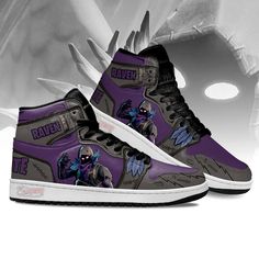 Raven Skin Fortnite J1 Shoes Custom For Fans MN06All of our JD Sneakers styles are custom-made-to-order and handcrafted to the highest quality standards. High-quality rubber sole for traction and exceptional durability. Lace-up closure for a snug fit. Material: Microfibre leather: chemical & abrasion resistance, anti-crease, aging resistance Eco-friendly and 100% Vegan. Please allow 10-15 business days to receive a tracking number while your order is hand-crafted, packaged and shipped from our f Fortnite Shoes, J1 Shoes, Jordan Logo Wallpaper, Skin Fortnite, Sneaker Culture, Custom Shoes Diy, Jordan Logo, Shoes Diy, Shoes Ideas