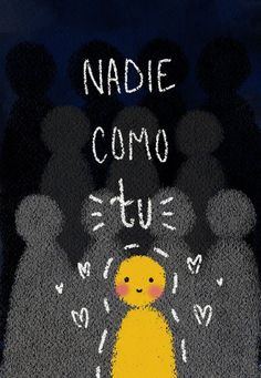 a drawing of a yellow bird with the words naddie como ete