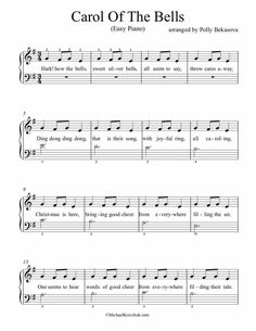 carol of the bells sheet music