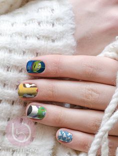 Toy Story Nail Decal Nail Design Nails Press On Nail Decal California Nails, Characters Disney, Nail Art For Kids, American Nails, Christmas Nail Stickers, Tree Nails