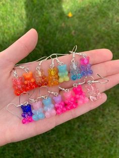 Gummy Bear Earrings, Earrings Funky, Weird Jewelry, Bear Earrings, Bracelet Pandora, Food Earrings, Kawaii Jewelry, Funky Earrings, Magical Jewelry