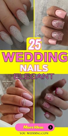 👰💅 Elegant Bridal Nail Designs for Your Special Day! Wedding Nails Elegant, Wedding Nail Ideas, Elegant Wedding Nails, Luxury On A Budget, Nails Elegant, Pink Polish