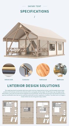 an info sheet describing the different types of materials and their uses for building homes, including wood