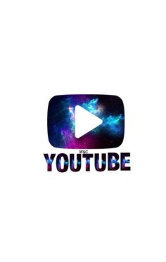 the logo for youtube is shown in front of a white background with an image of stars and